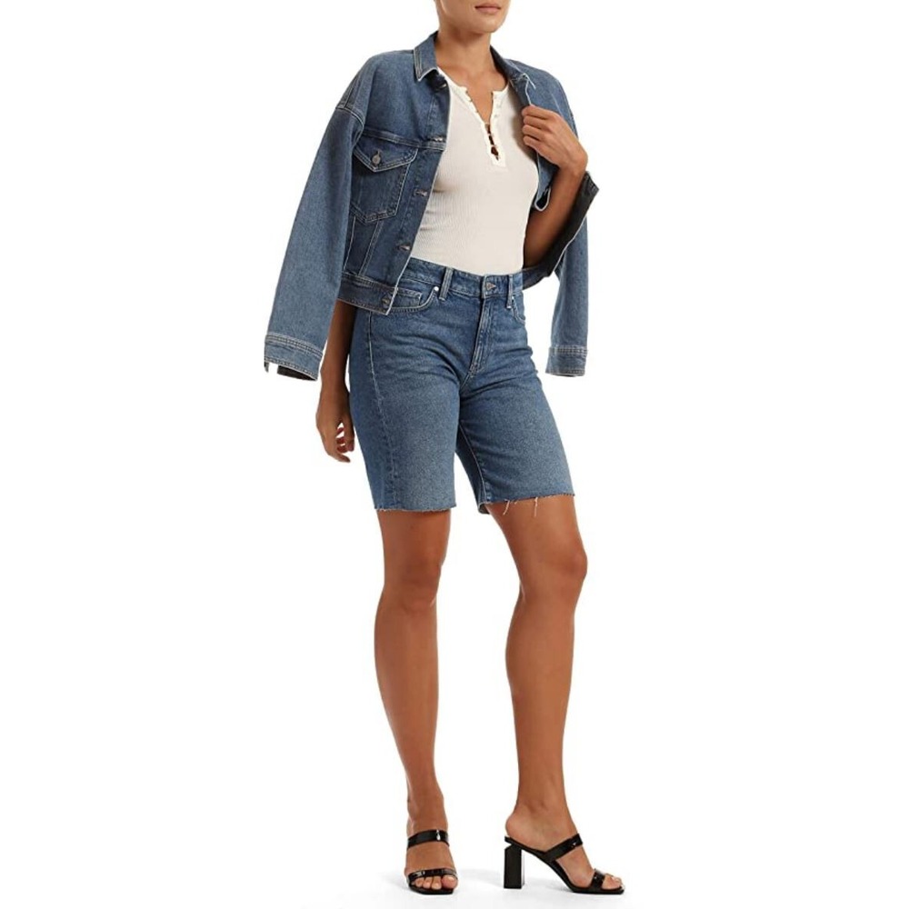 MAVI JEANS women jean shorts Gina 1457133347 all blue relaxed HR W27 $98